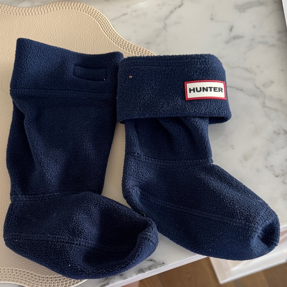 Hunter kids size small  Navy Fold-Over Fleece Boot Liners